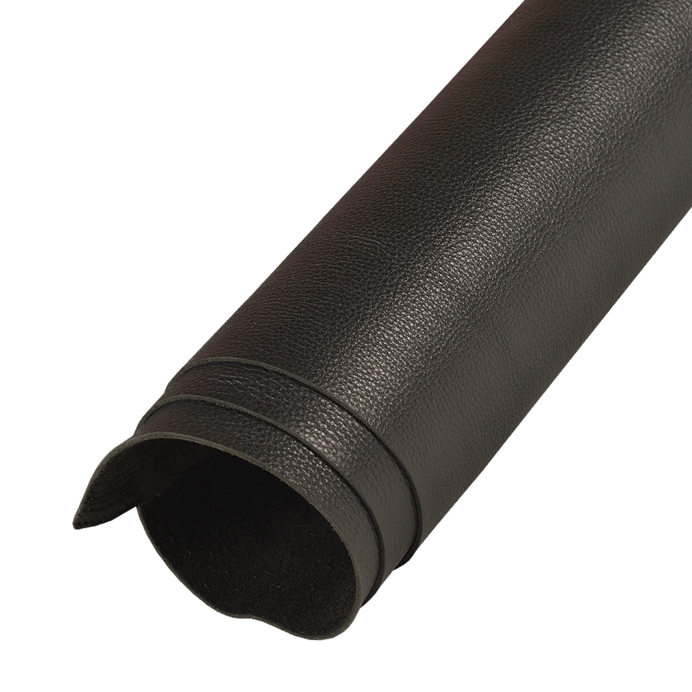 Натуральная кожа Флотер чёрный толщина 1.2 мм. размер 42х30 (А3)