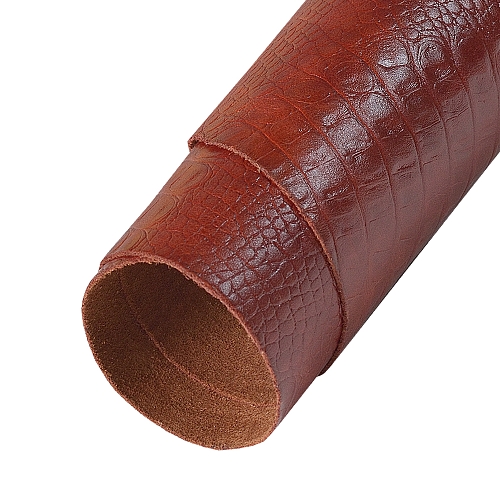 Натуральная кожа Пулл-ап кайман коричневый толщина кожи 1.2-1.4 мм.